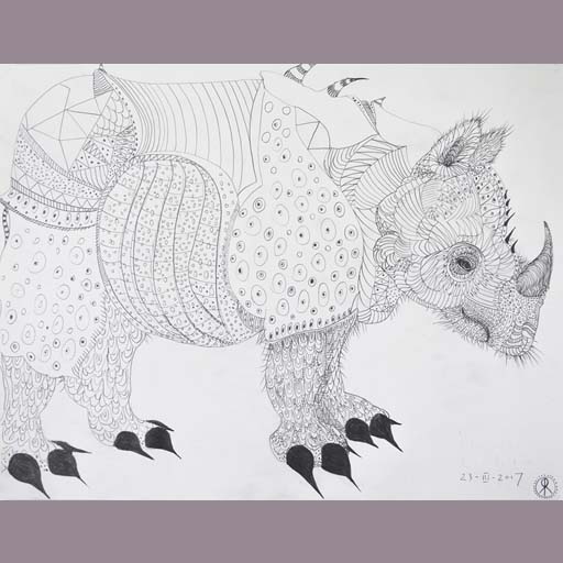 rhinoceros, rhino, Albrecht Durer, art, arts, artist, artists, drawing, drawings, New York, Brooklyn, pencil, marker, watercolor, canvas, paper
