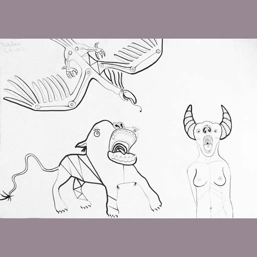 chimeras, beasts, animals, mythical, art, arts, artist, artists, drawing, drawings, New York, Brooklyn, pencil, marker, watercolor, canvas, paper